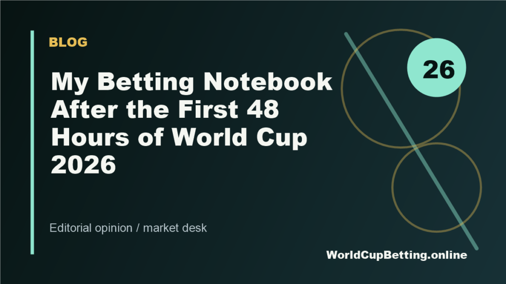 My Betting Notebook After the First 48 Hours of World Cup 2026 featured image