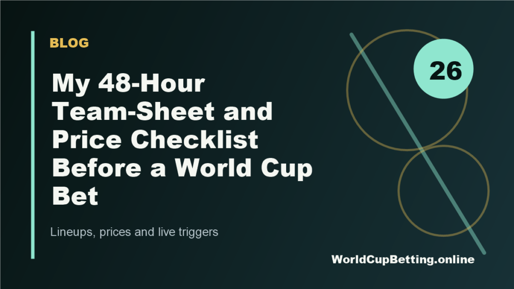 My 48-Hour Team-Sheet and Price Checklist Before a World Cup Bet featured image