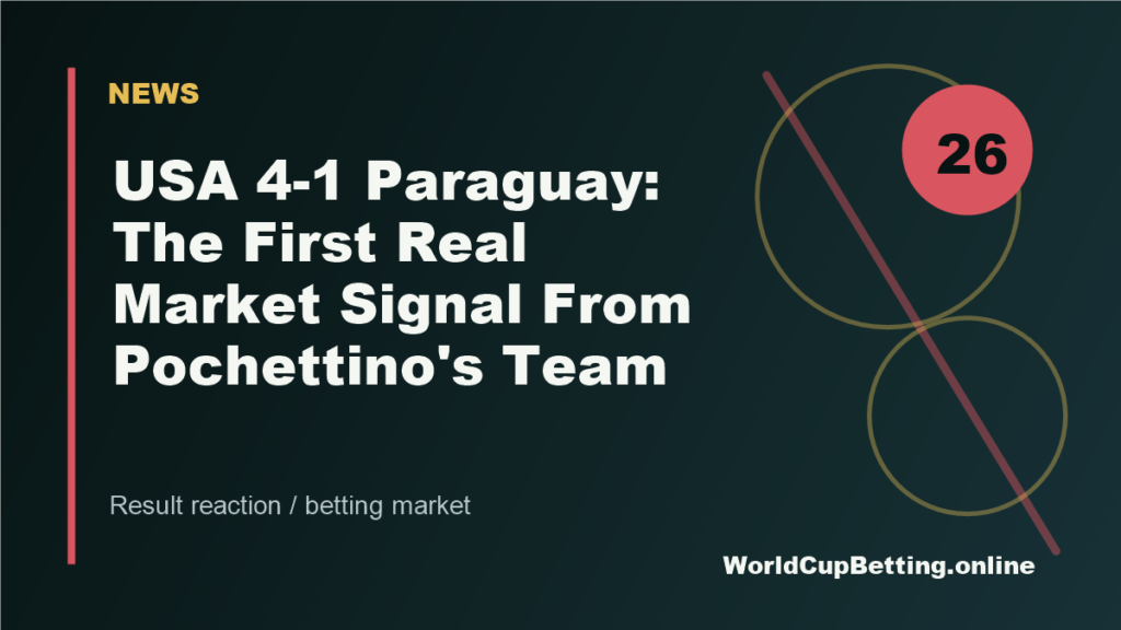 USA 4-1 Paraguay: The First Real Market Signal From Pochettino's Team featured image